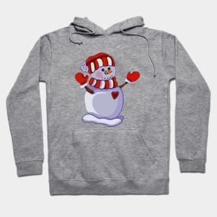 The snowman. Winter. Hoodie